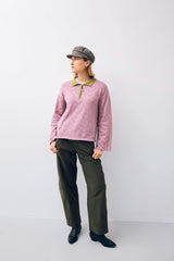 women's cotton sweater - blush hearts