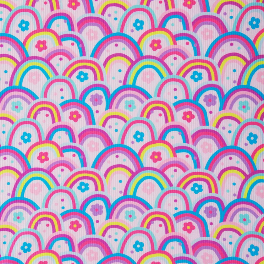 Rainbow Print Long Sleeve Rashguard Set