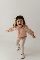 Girls Cotton Gauze Blouse in Blush