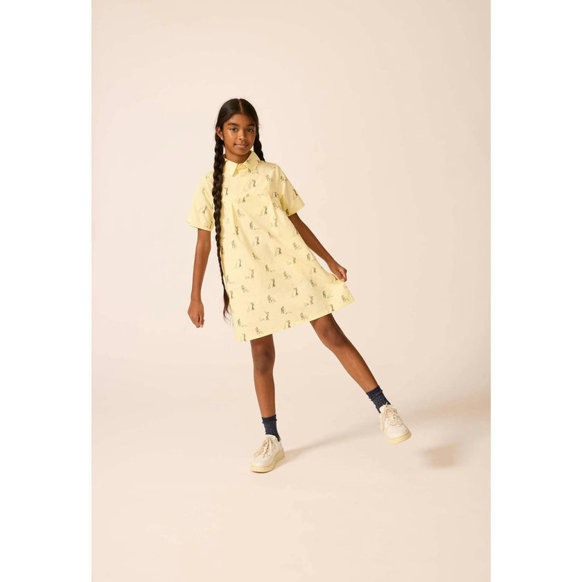 Shirtdress in Pale Yellow Duet