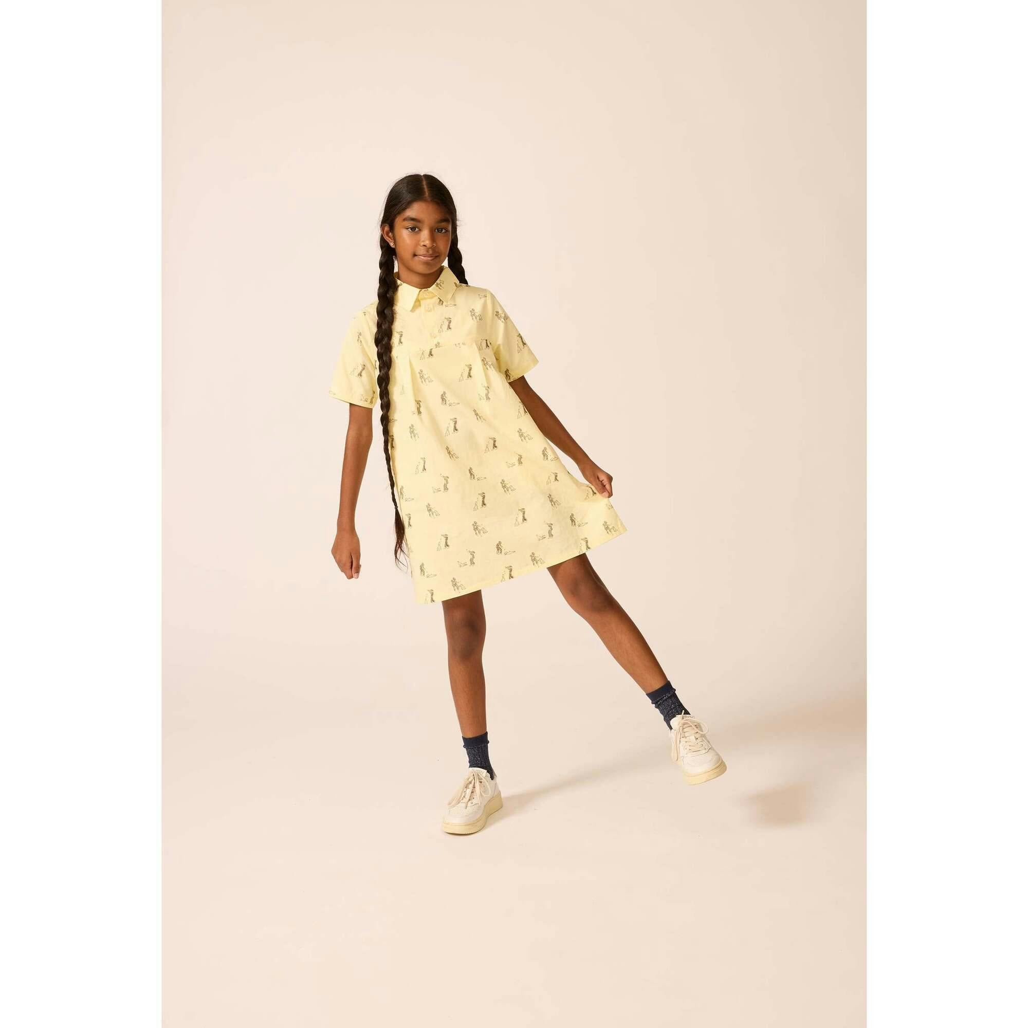 Shirtdress in Pale Yellow Duet