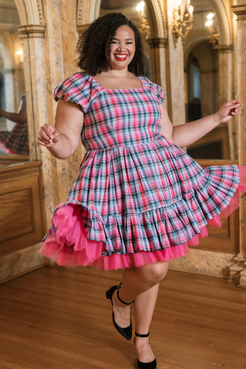 Scottie Dress in Vibrant Plaid