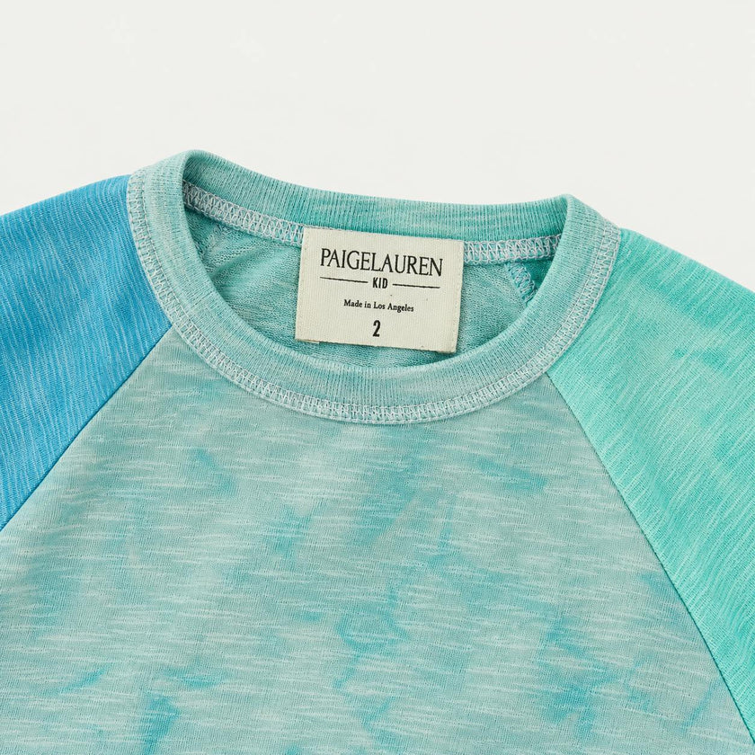 Garment Dyed Marble Slub Rib 3/4 Sleeve Raglan Tee + Jogger Set