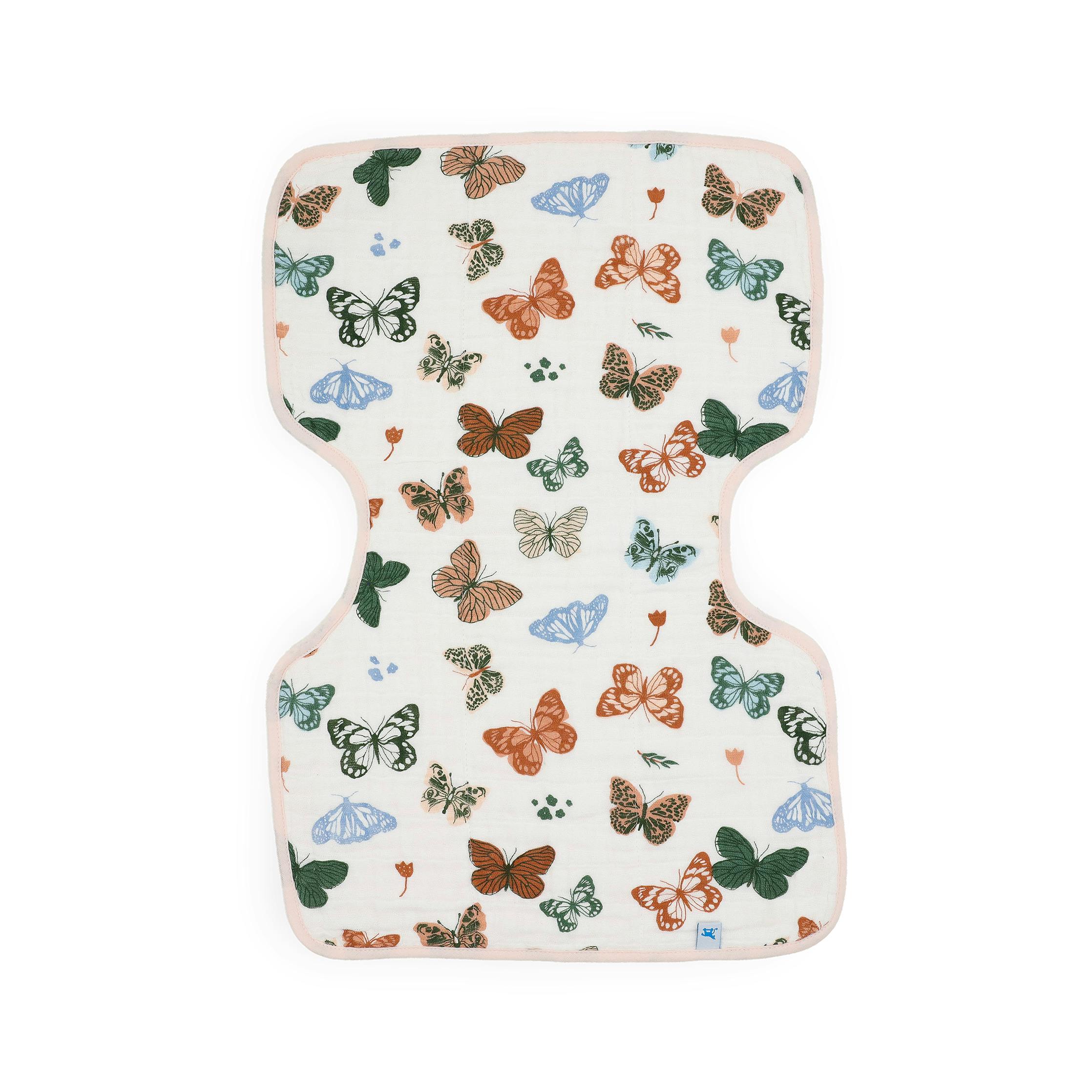 Cotton Muslin Burp Cloth - Butterflies