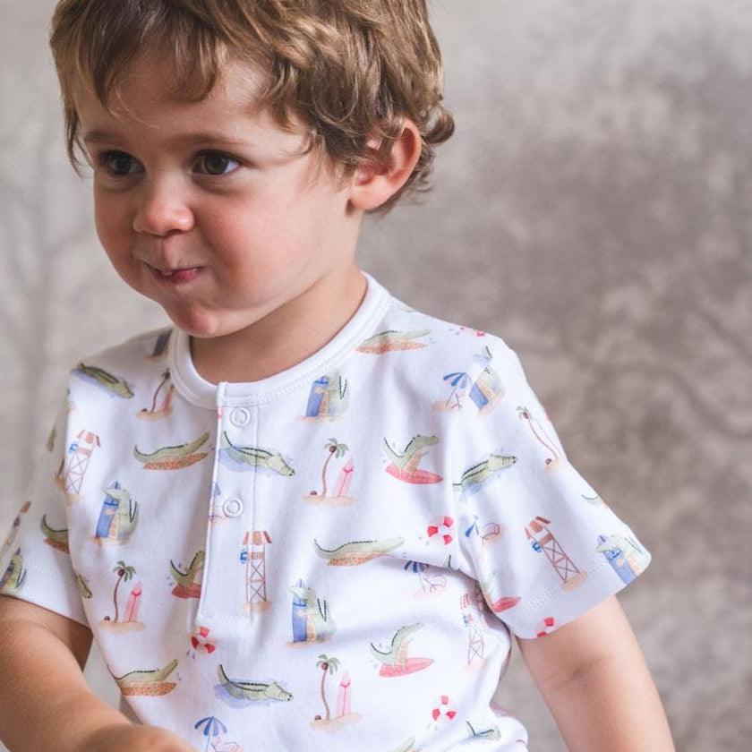 Alligators Boy Pima Cotton Short Pajama Set