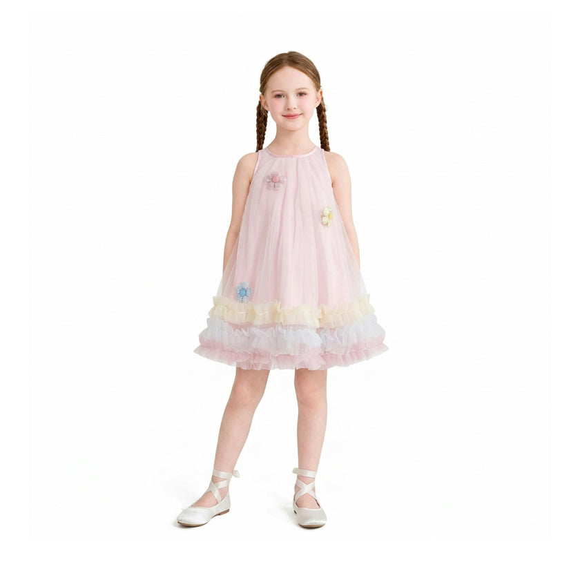 Pink Alessia Floral Tulle Dress