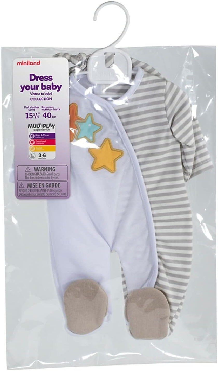 Gender Neutral Pajamas Outfit for 15 3/4" Baby Doll