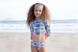 Girls Bikini Set (Side Tie Top & Reversible Bottoms) Bondi