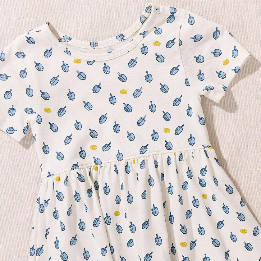 Sunny Dress - Tossed Dreidels