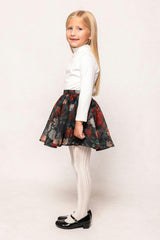 Mini Vanessa Skirt in Midnight Roses