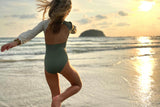 Jemima Surf Suit Sage Green And Ivory