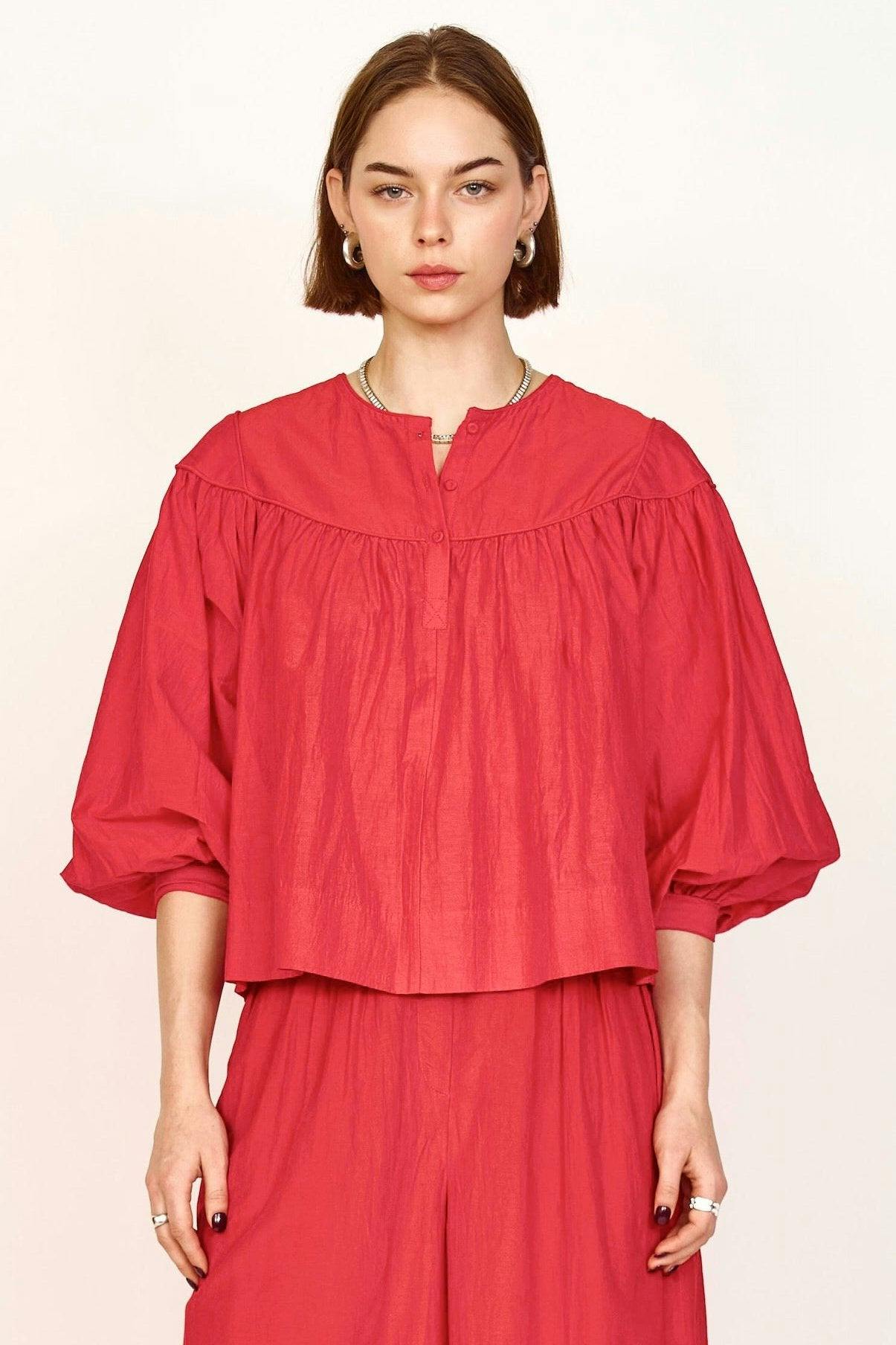 Oslo Blouse in Red