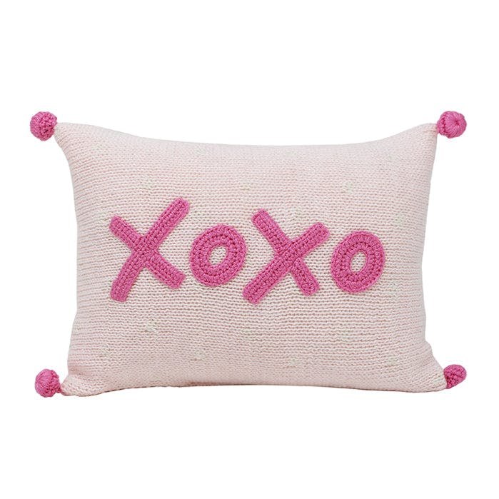Xoxo Mini Pom Pom Pillow