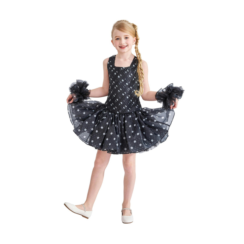 Black Calivra Polka Dot Dress