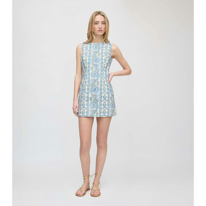 The Viola Dress - Blue Corsica Paisley