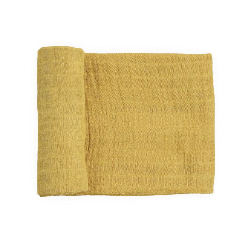 Organic Cotton Muslin Swaddle Blanket - Wheat