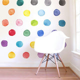 Watercolor Dots • Rainbow • Large • Peel-and-Stick Wall Decals