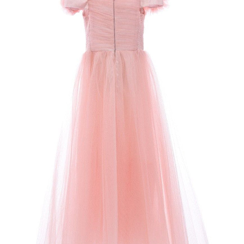 Pink Lilo Floral Tulle Gown