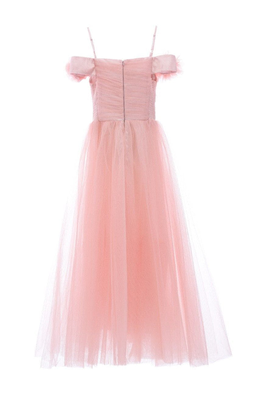 Pink Lilo Floral Tulle Gown