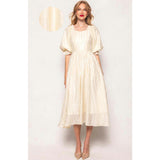 Tindra Dress in Cream Sequin