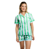 Women's Drawbertson Wild Stripes Short PJ Set - Organic Cotton Poplin
