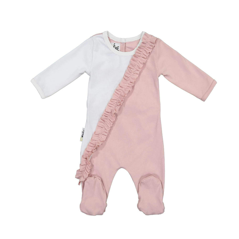 Diagonal Ruffle Footie