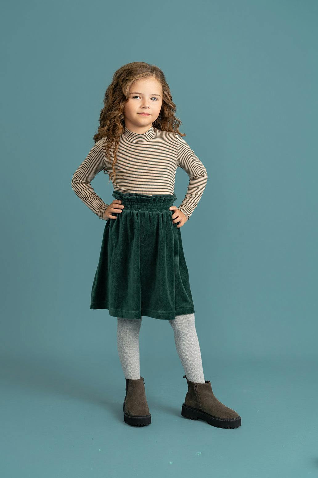 Velour A-Line Skirt