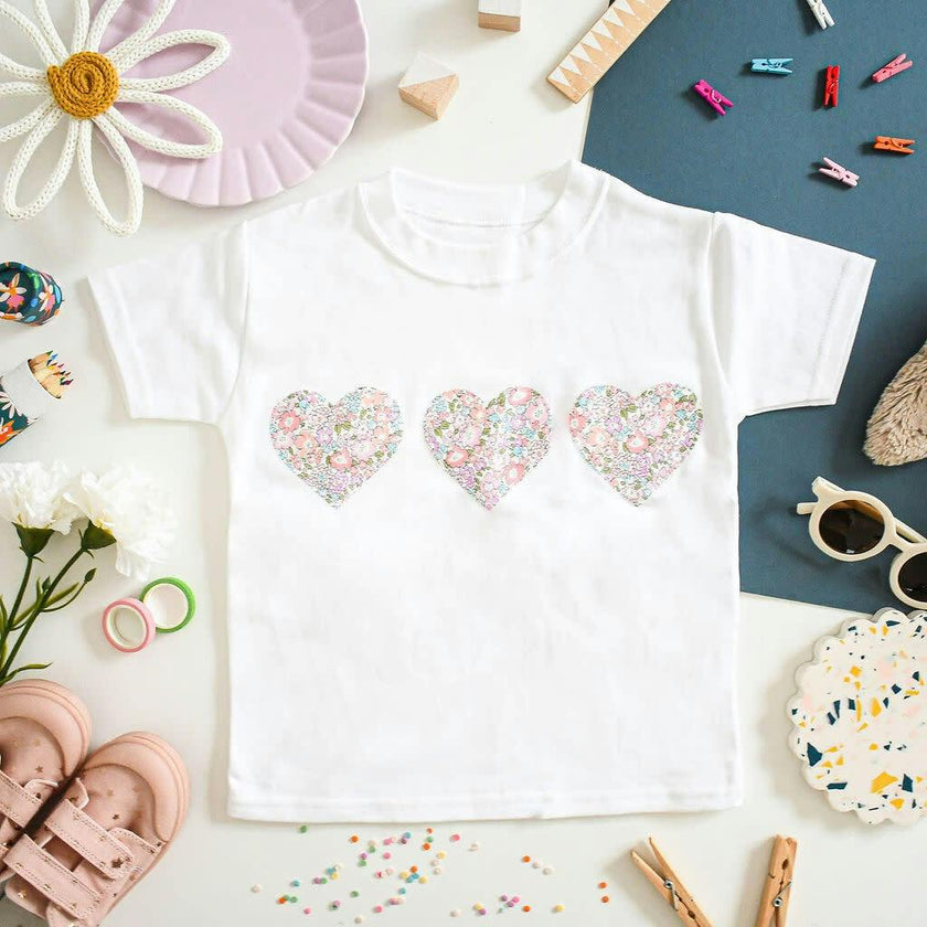Liberty of London Children's Mini Hearts T-Shirt, White
