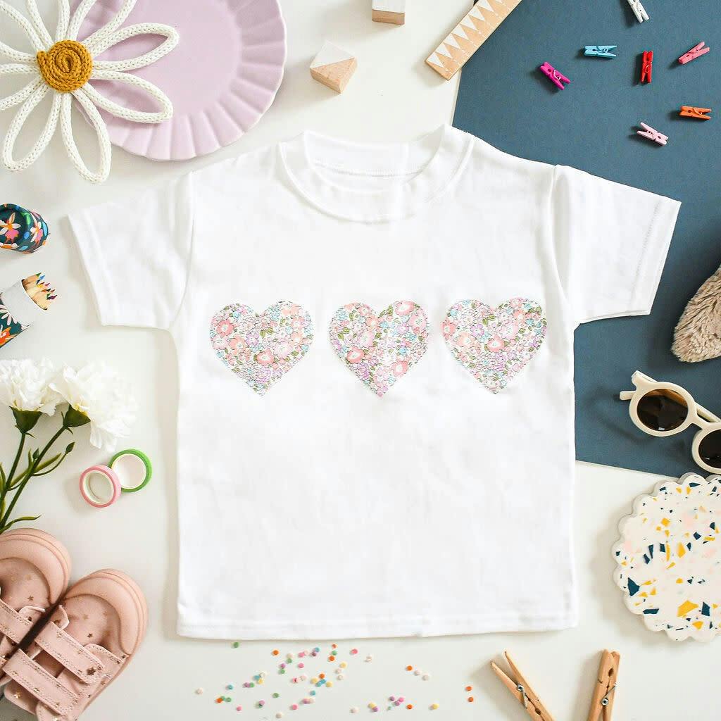 Liberty of London Children's Mini Hearts T-Shirt, White