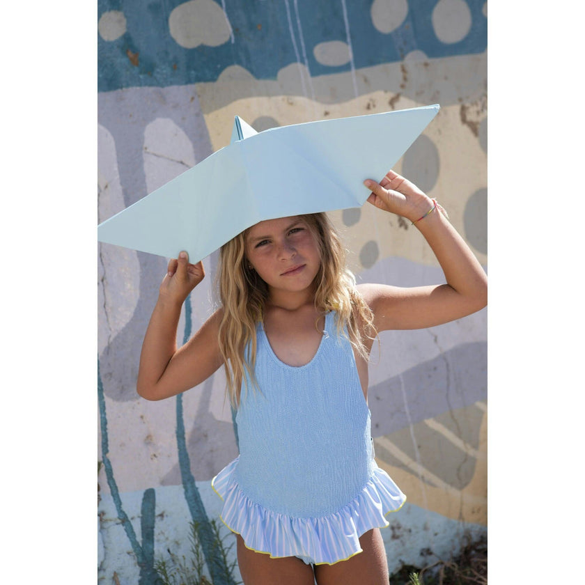 Sunny blue ruffle swimsuit