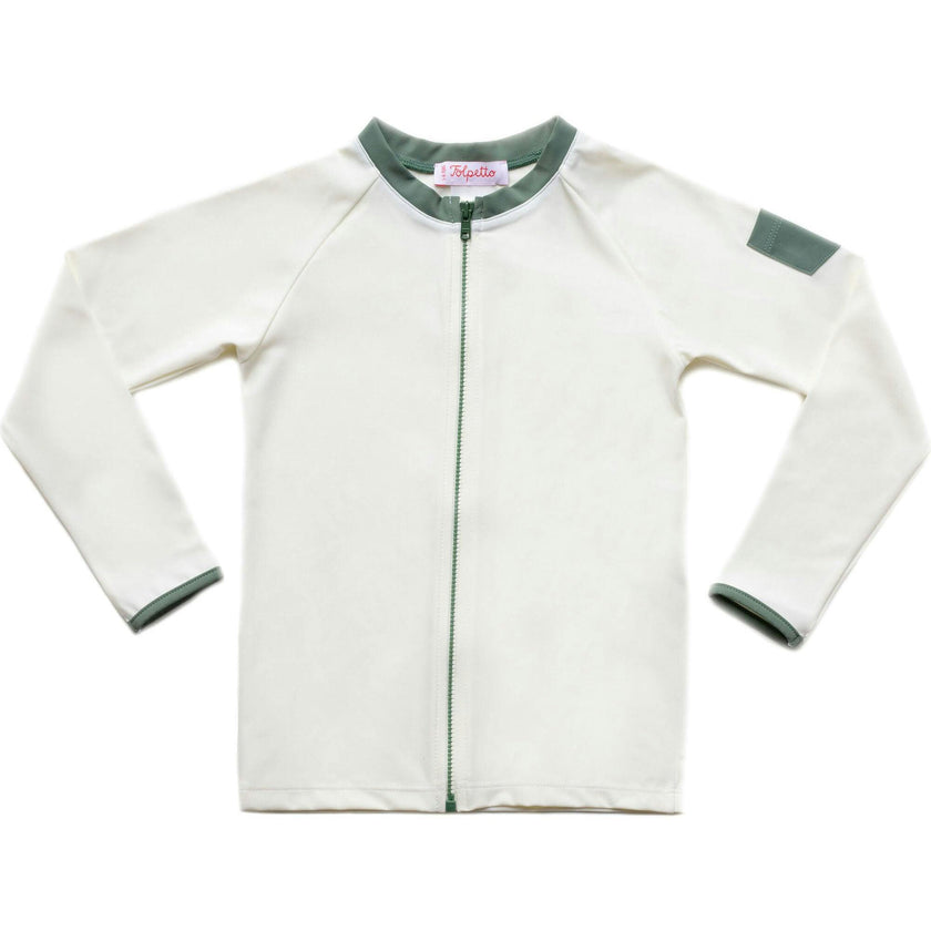 Leo Rashguard Ivory And Sage Green