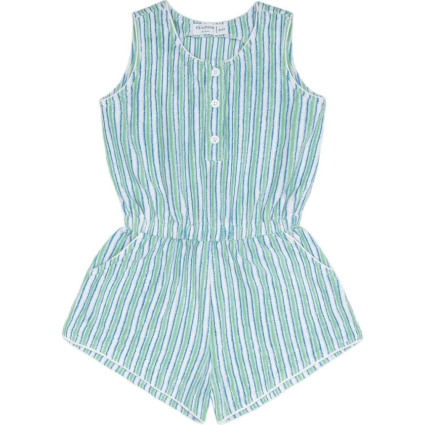 girls tamarin stripe french terry romper