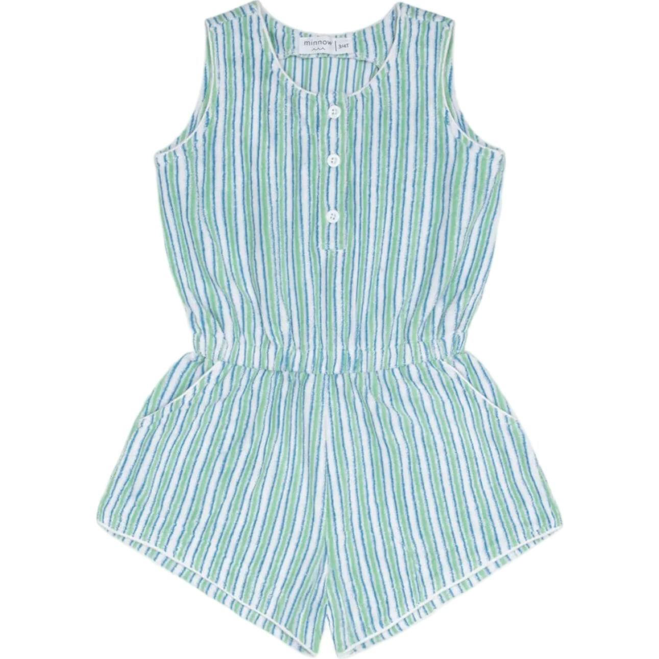 girls tamarin stripe french terry romper