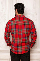 Mens John Shirt in Holiday Plaid