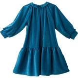Isla dress (blue-sapphire velvet)