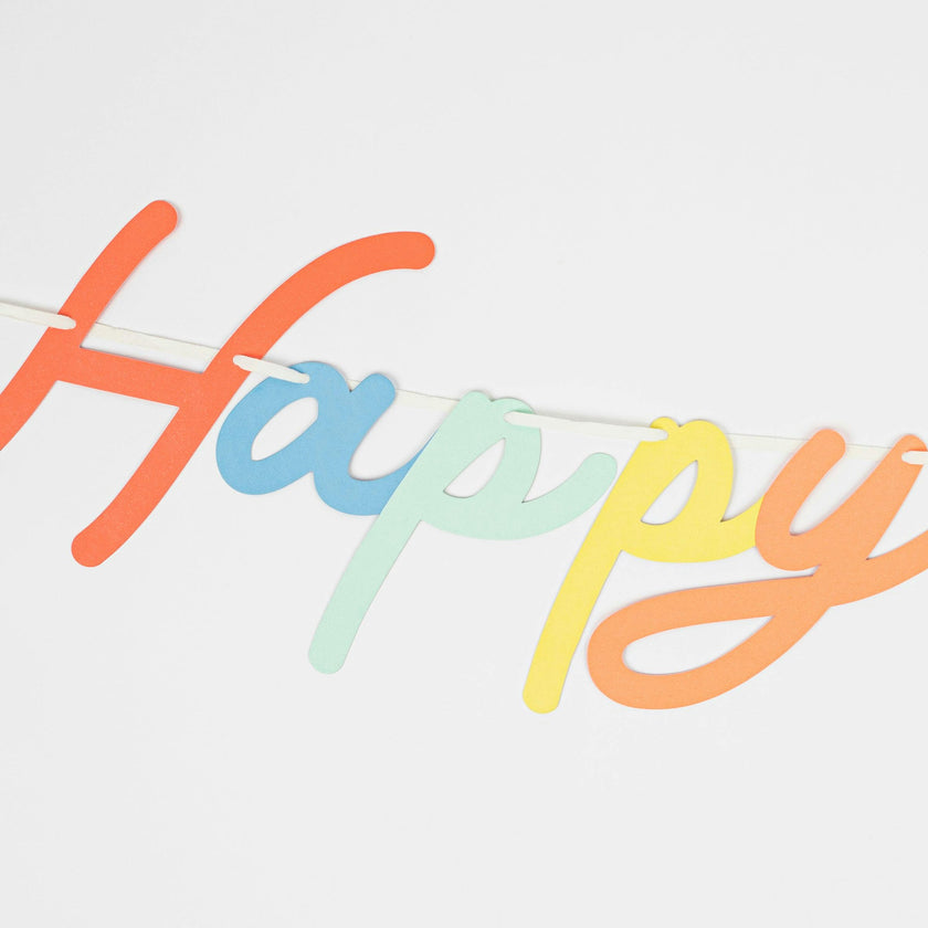 Bright Happy Birthday Garland Set