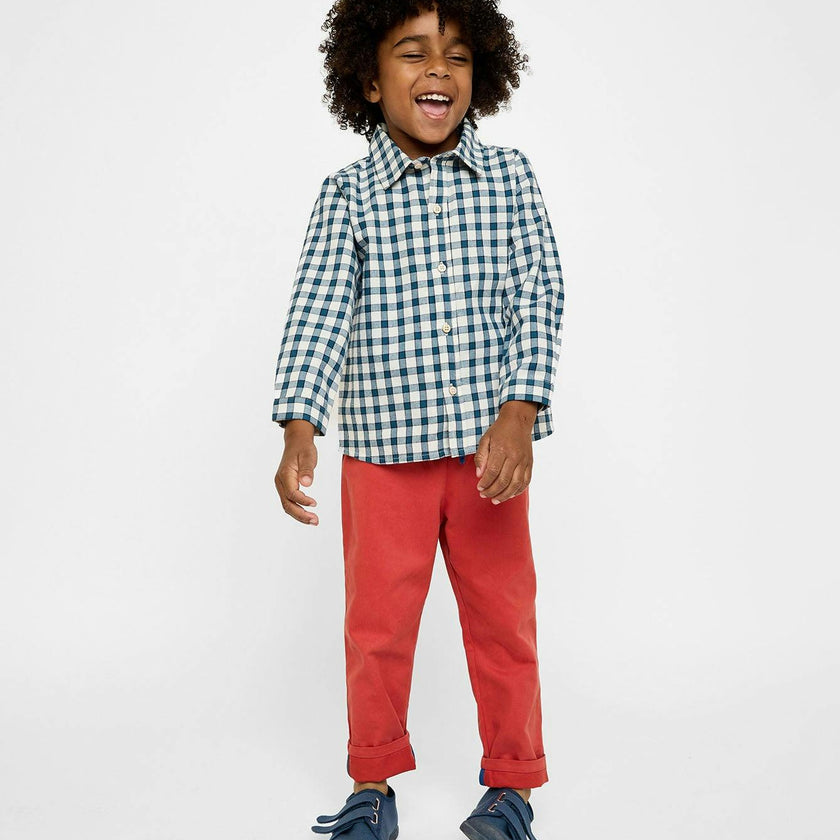 Jeffie Shirt, Blue Picnic Check