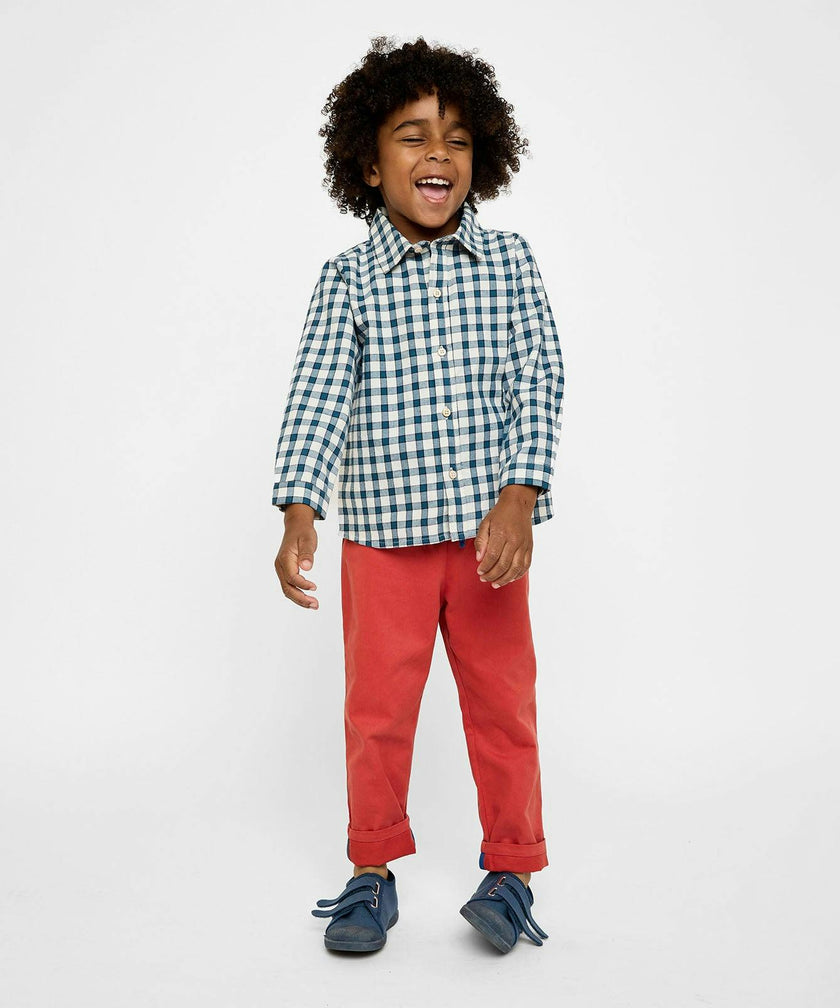 Jeffie Shirt, Blue Picnic Check
