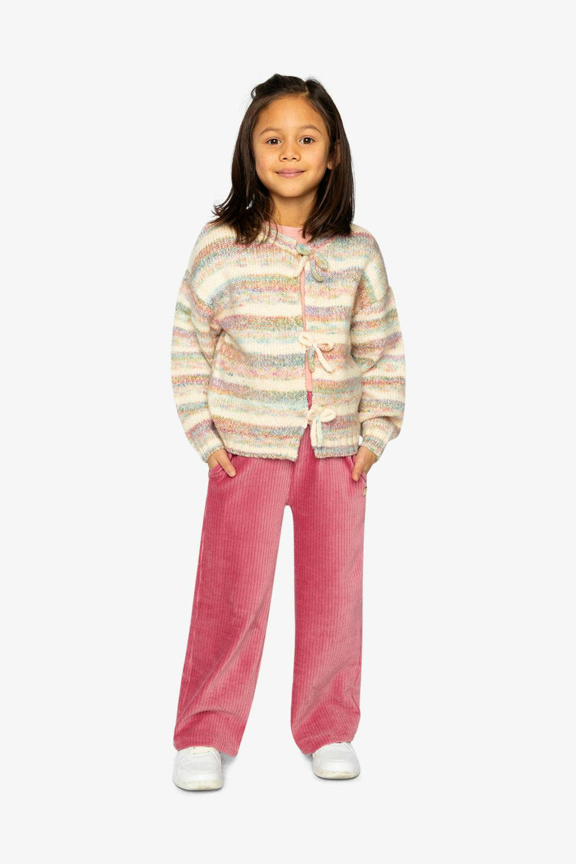 Knitted Cardigan Mauve and Blue Knitwear
