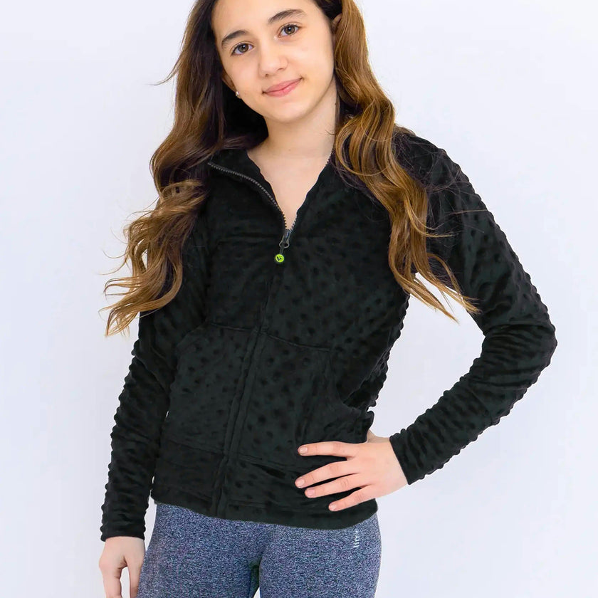 Minky Bubble Zip Hoodie