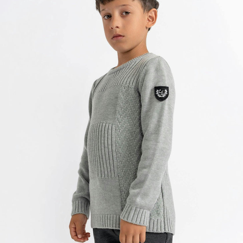 Multi Knit Sweater Grey Mix