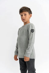 Multi Knit Sweater Grey Mix
