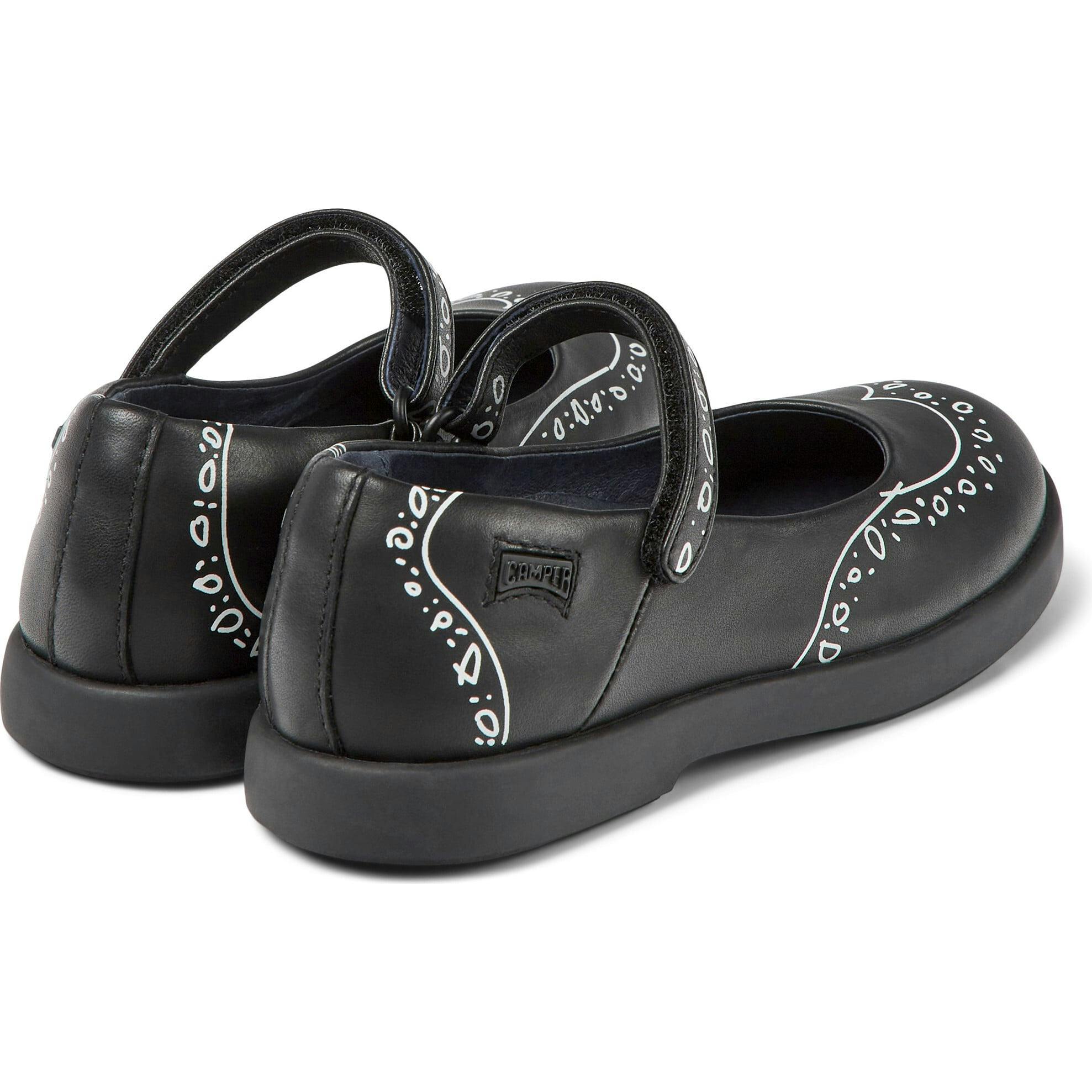 Duet Twins Printed Leather Mary Jane Shoes
