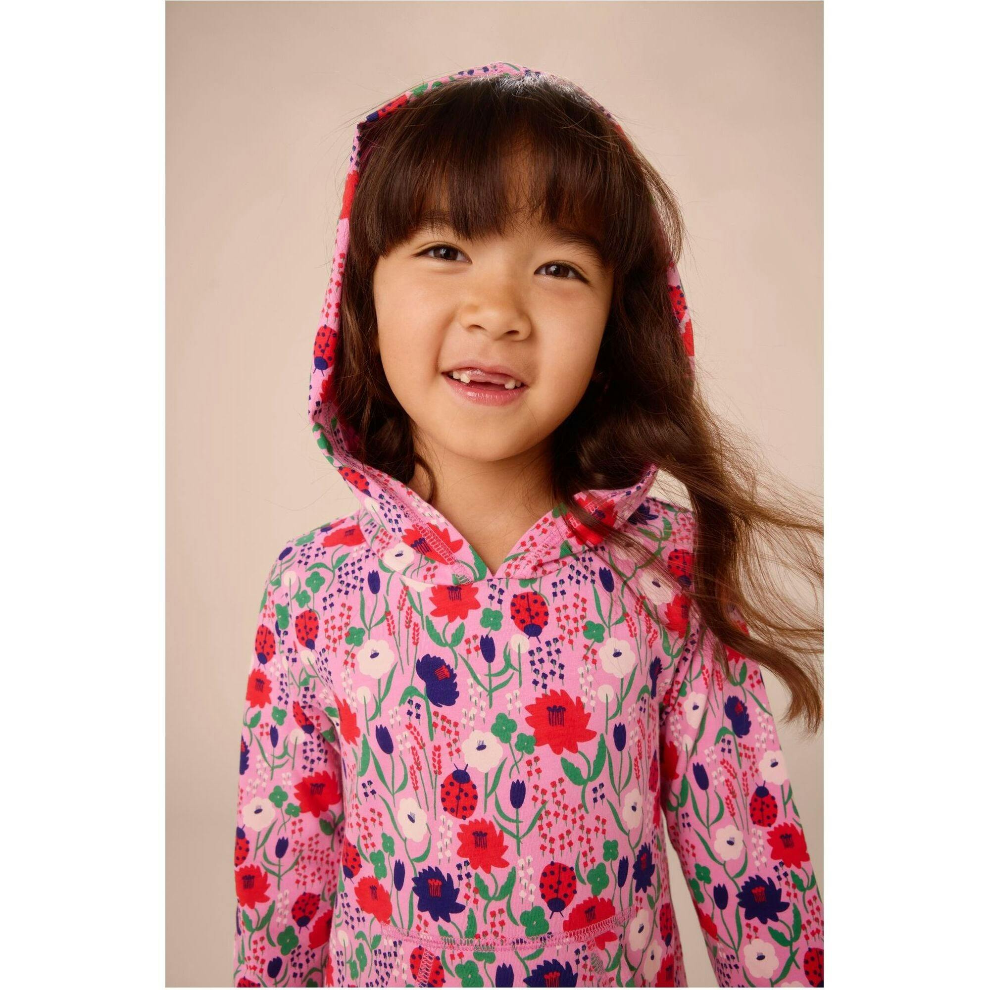 Hooded Pocket Dress, Pink