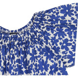 Molly Smocked Neck Flutter Sleeve Top