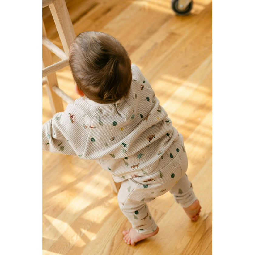 Organic Cotton Waffle Leggings in Camping