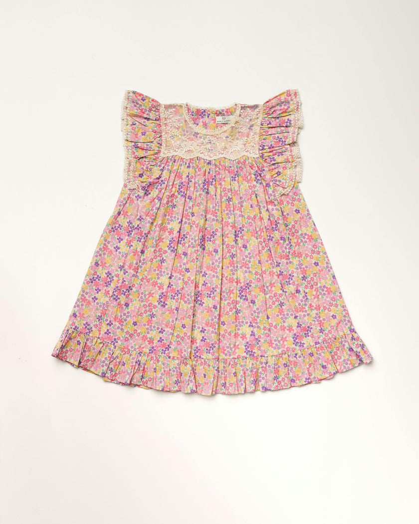 Sita Dress - Emma Floral Purple print