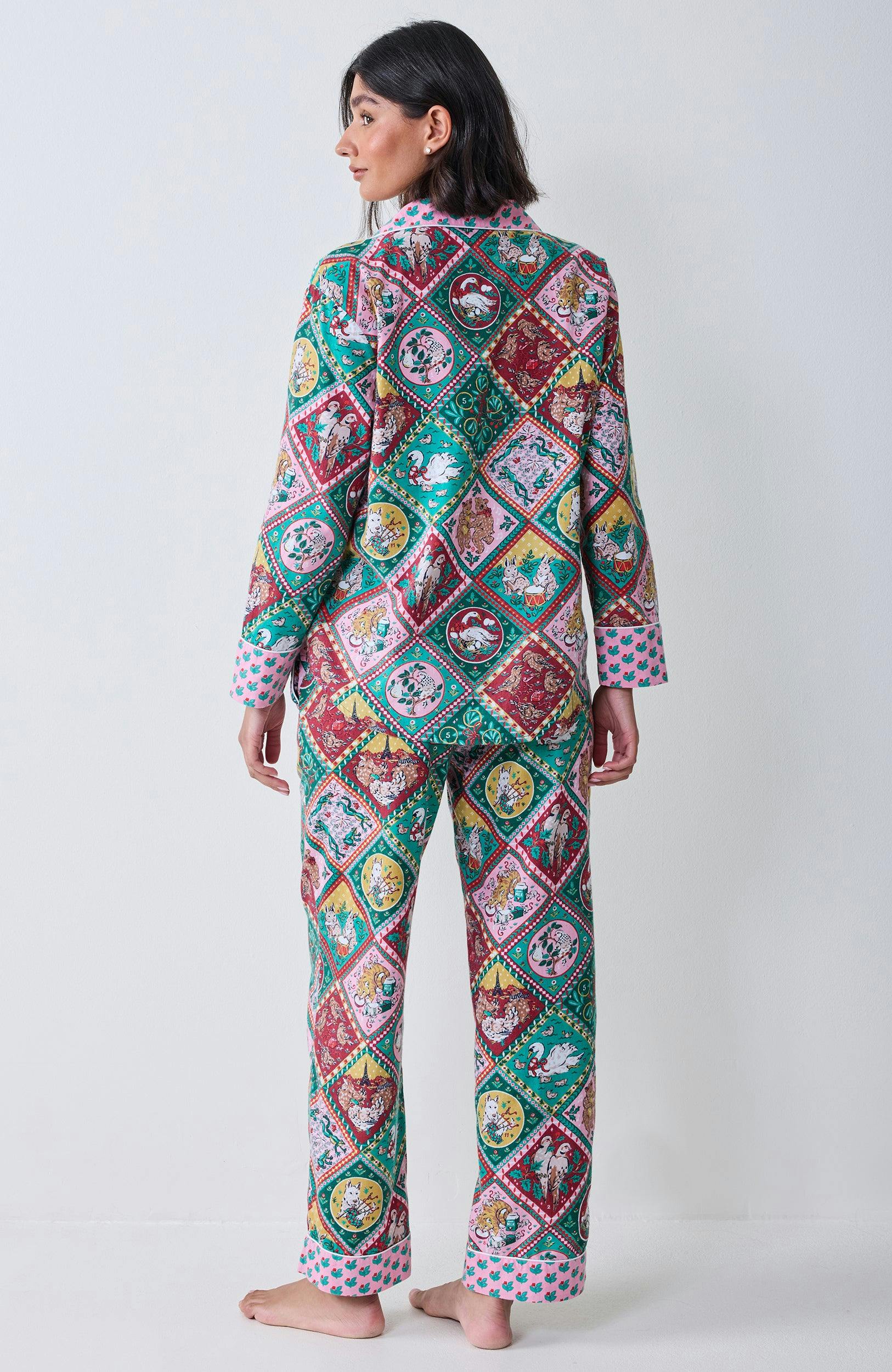 12 Days of Christmas - Long PJ Set - Vintage Holiday