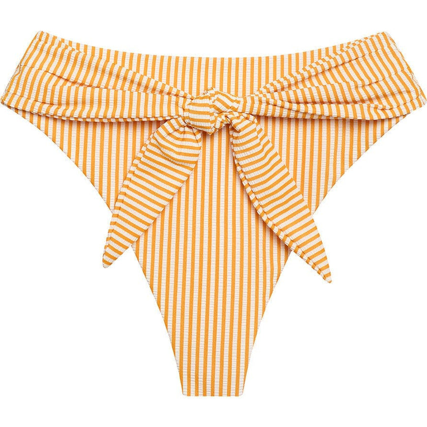 Women's Canary Stripe Paula Tie-Up Bikini Bottom