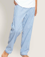 Kid's Twill Pajama Pants in French Blue Heritage Stripe